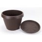 Harplast Dália 135 Virágedény, Barna, Virágcserép 13cm