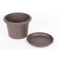 Harplast Olívia 140 Virágedény, Barna, Virágcserép 14 cm