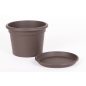 Harplast Olívia 140 Virágedény, Barna, Virágcserép 14 cm